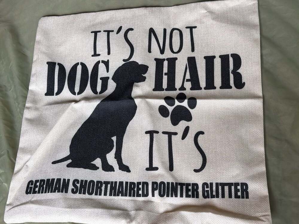 It's Not Dog Hair It's German Shorthaired Pointer Glitter Throw Pillow Case